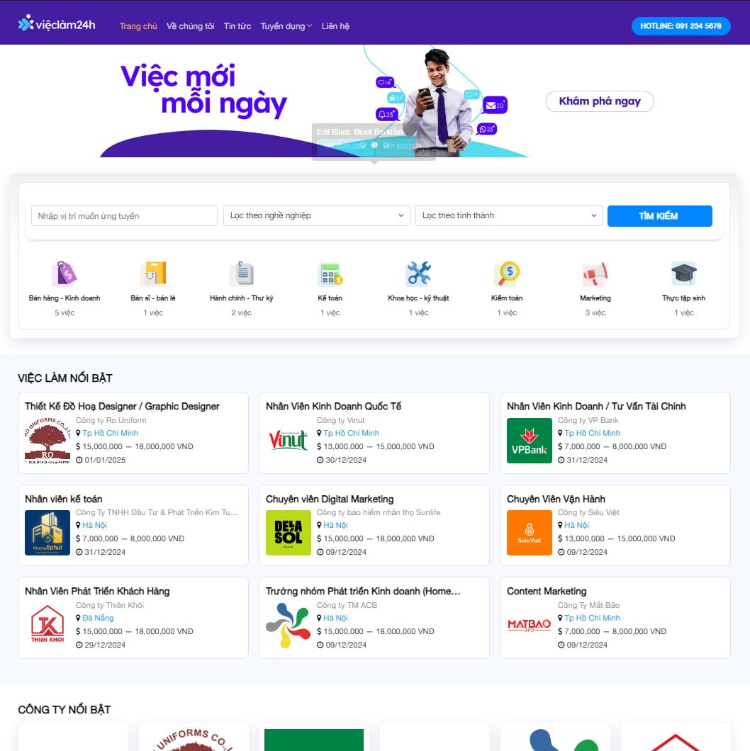 Theme wordpress tuyển dụng 03